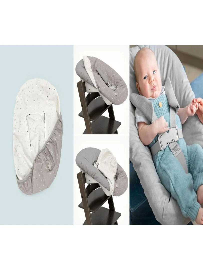 Housse de protection pour Neweborn Set Tripp Trapp (Sweet Hearts) Blanc