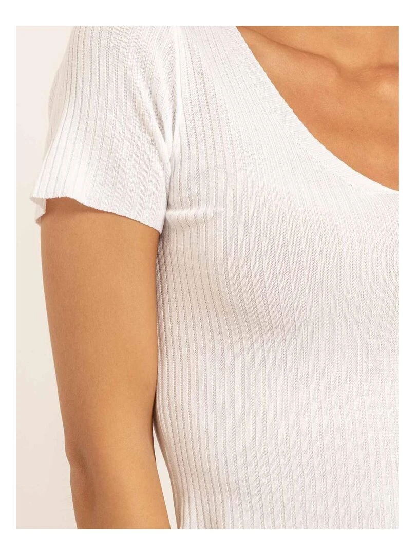Top court maille FALINI   Blanc