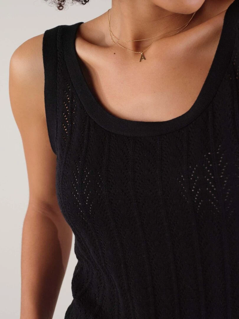 Débardeur en maille pour femme 'Deeluxe'   Noir