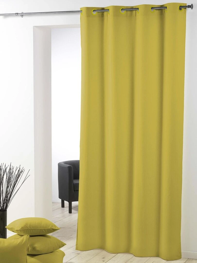 Rideau a oeillets plastique collection Essentiel top color Vert tilleul