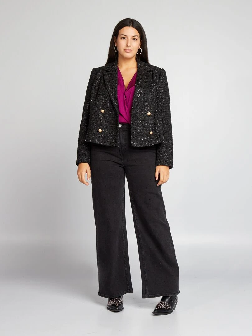 Veste en tweed   noir