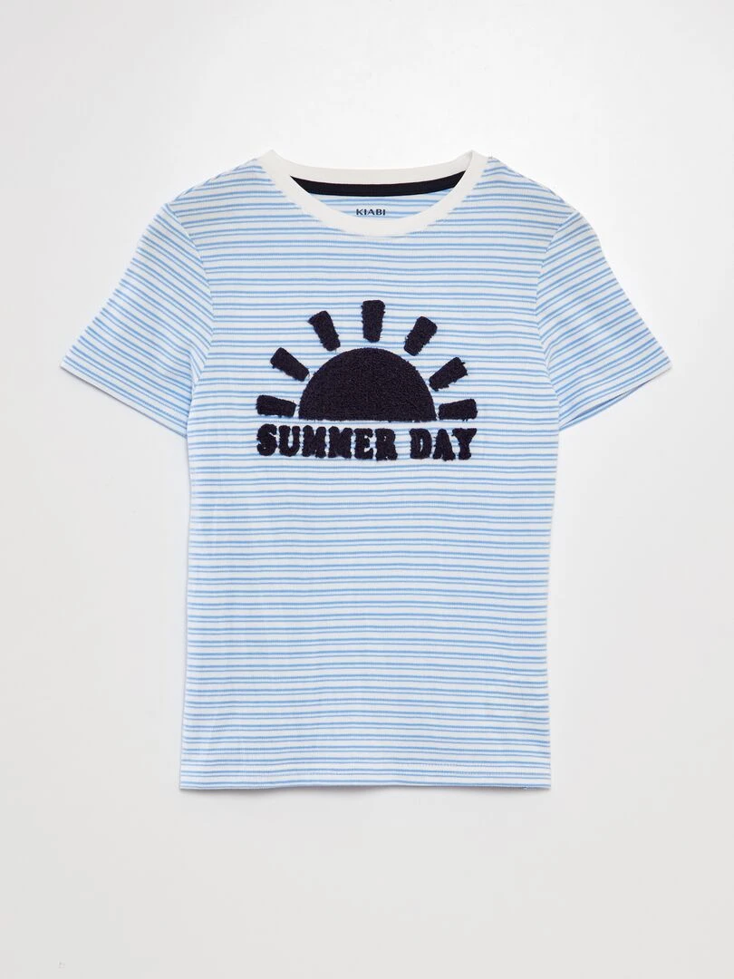 T shirt en maille piquée Marine