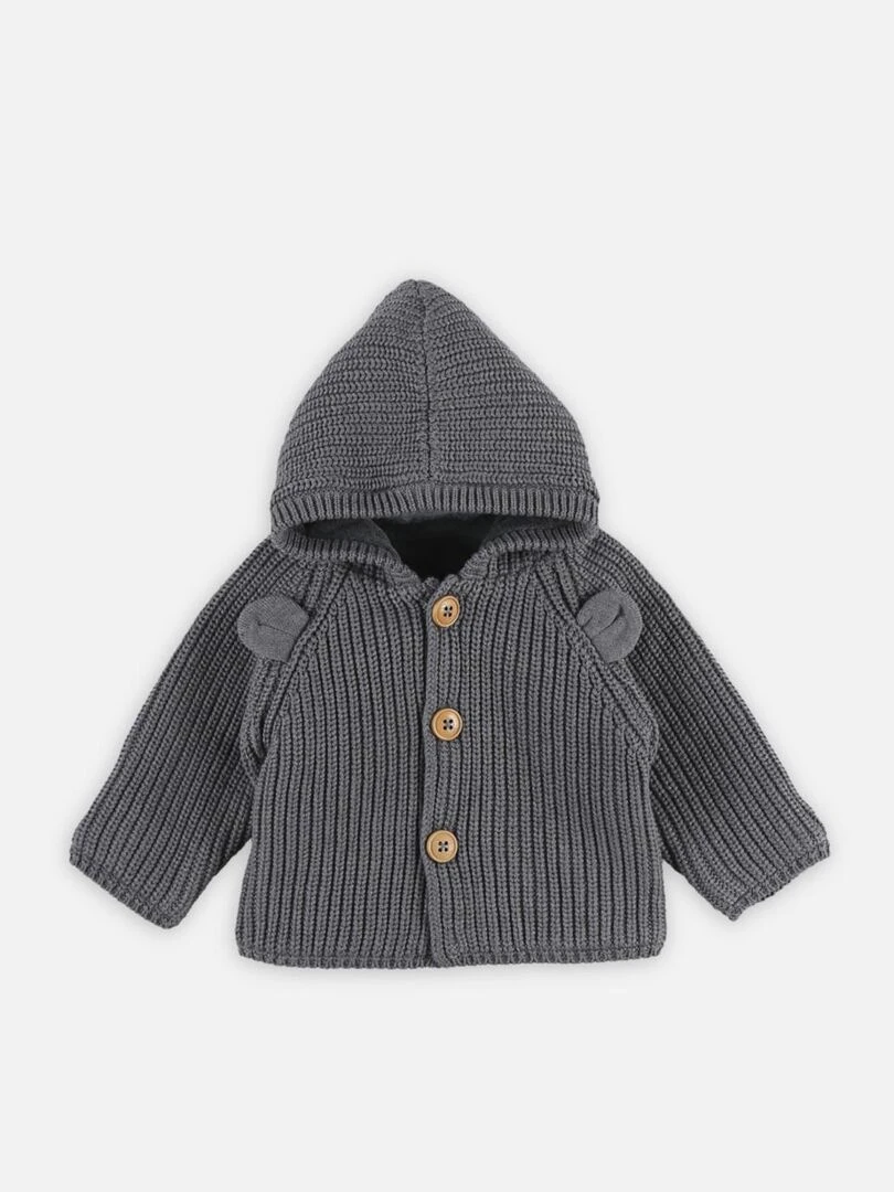 M&m mantelet tricot BIO Noukie's Gris