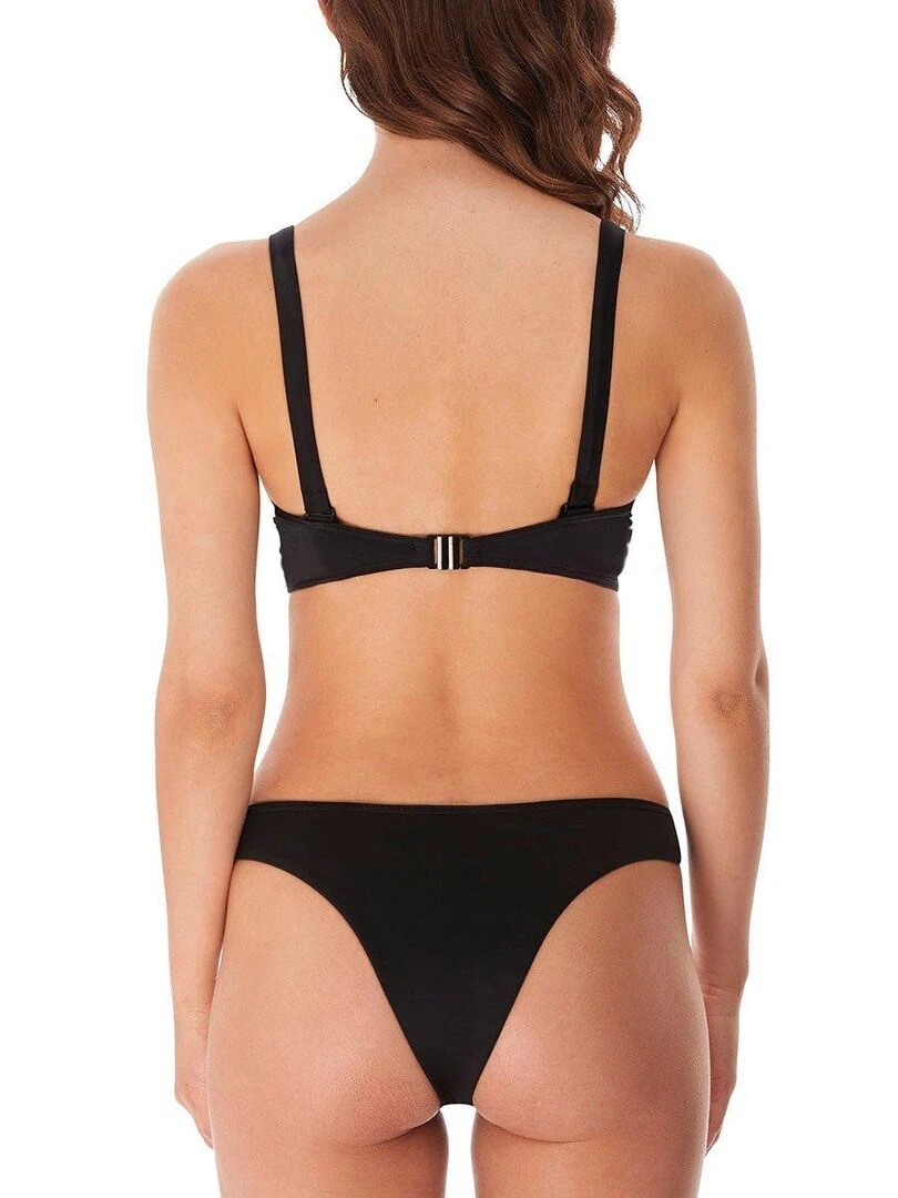Haut de maillot de bain à armatures bonnets profonds Remix   Noir