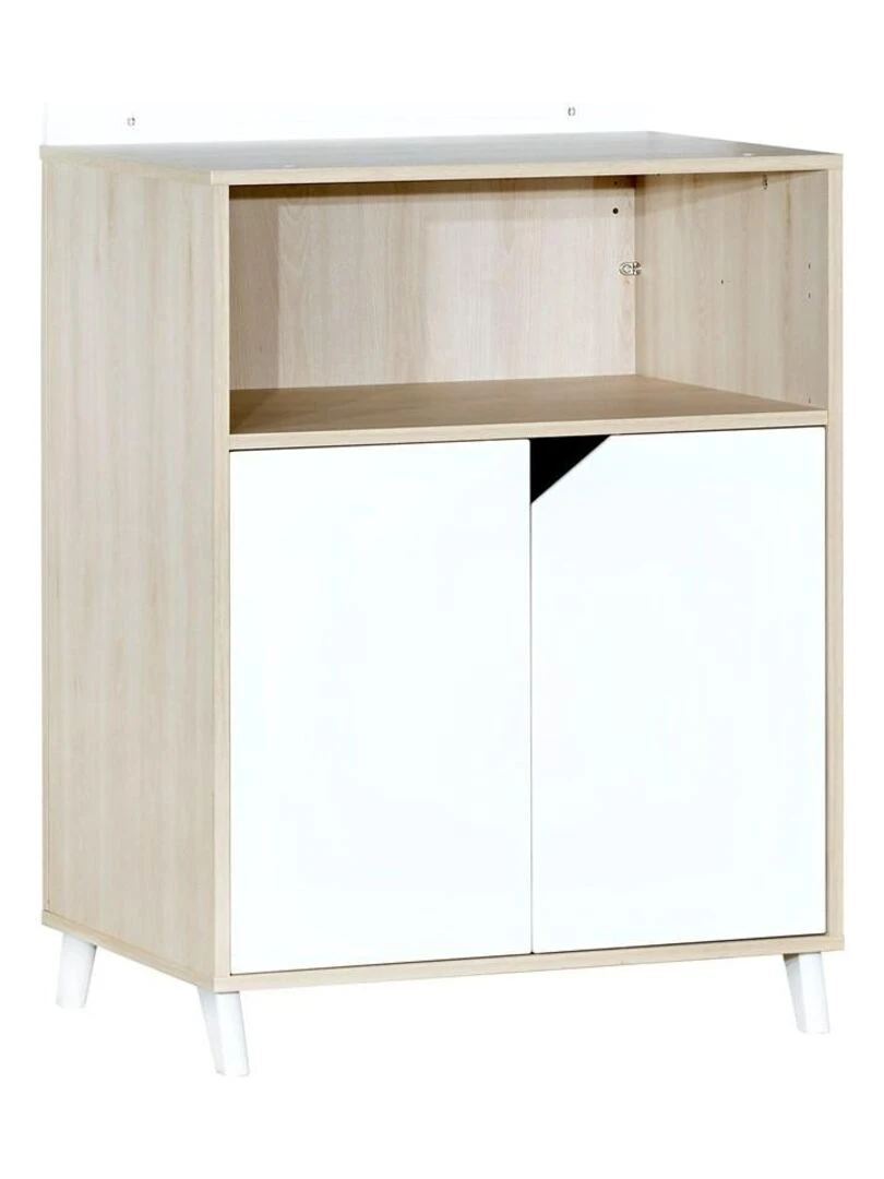 Lit combiné SCANDI   BABYPRICE   Blanc Beige
