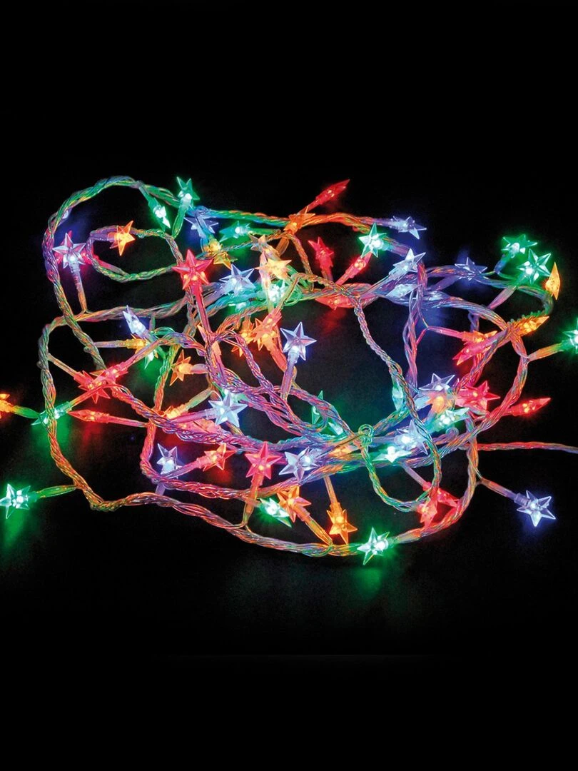 Guirlande lumineuse 60 Etoiles souples multicouleur Multicolore