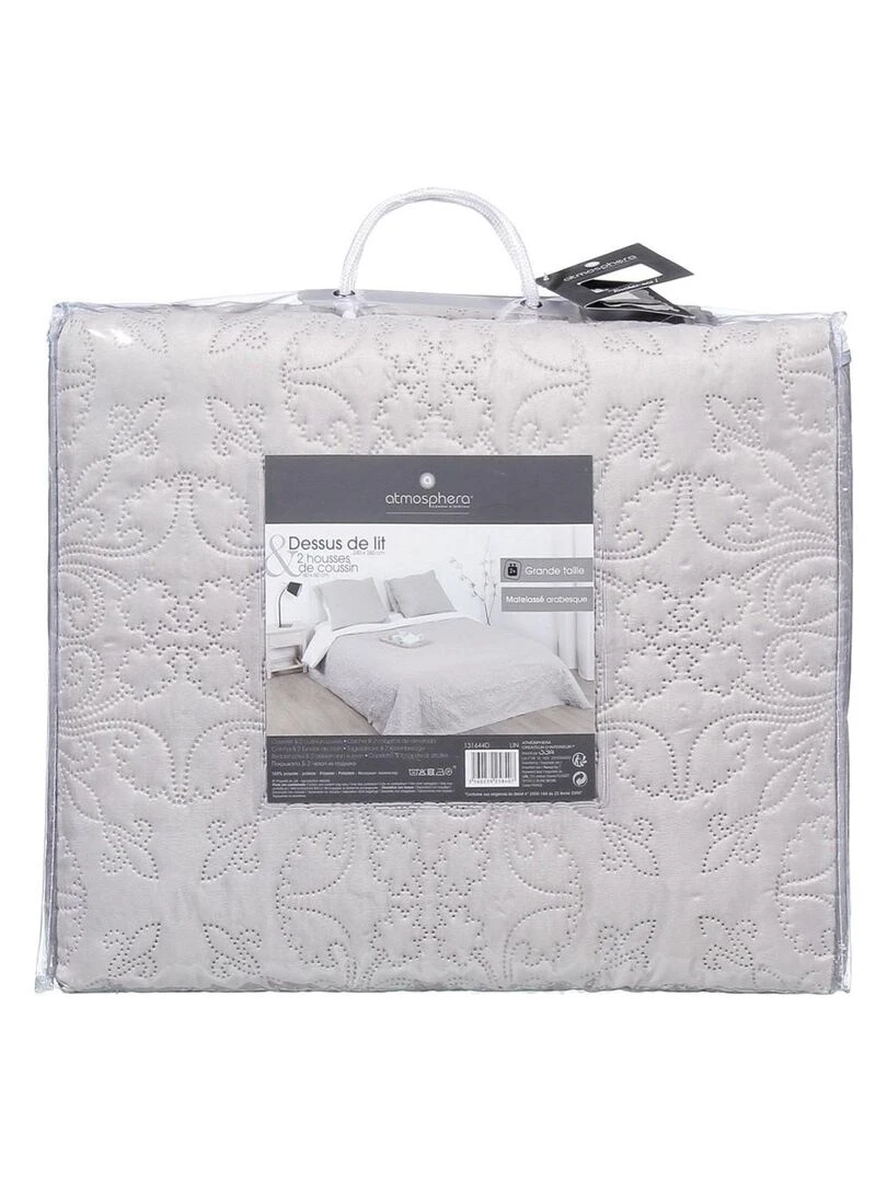 Dessus de lit  + taie(s) Arabesque lin   Beige