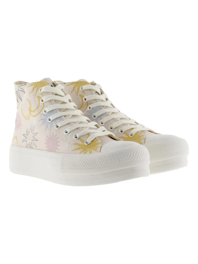 Basket Montante à Lacets Victoria   Beige