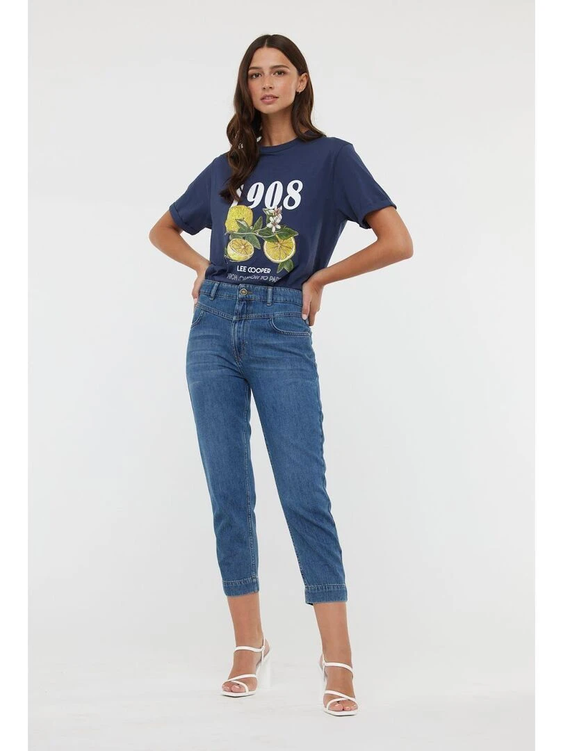 Lee Cooper   Jean coton boyfriend JORDA   Bleu