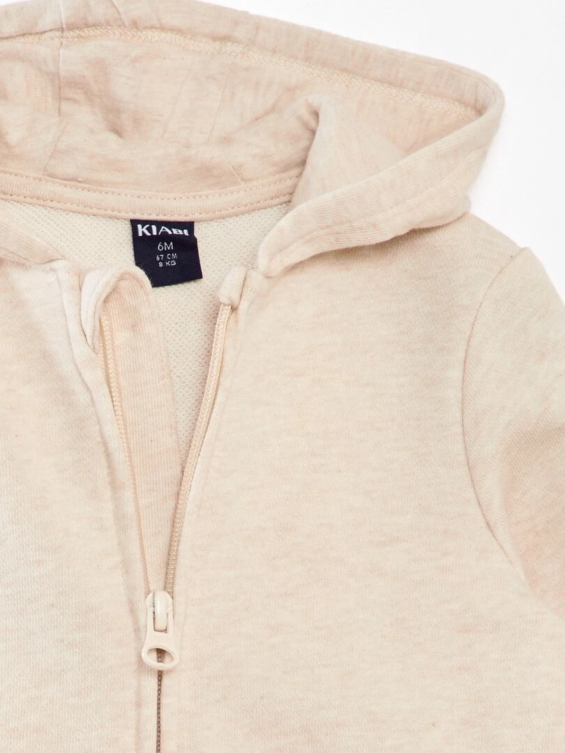 Sweat en molleton à capuche   BEIGE