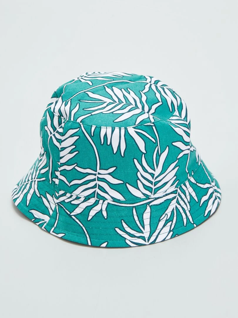 Bob réversible tropical Bleu