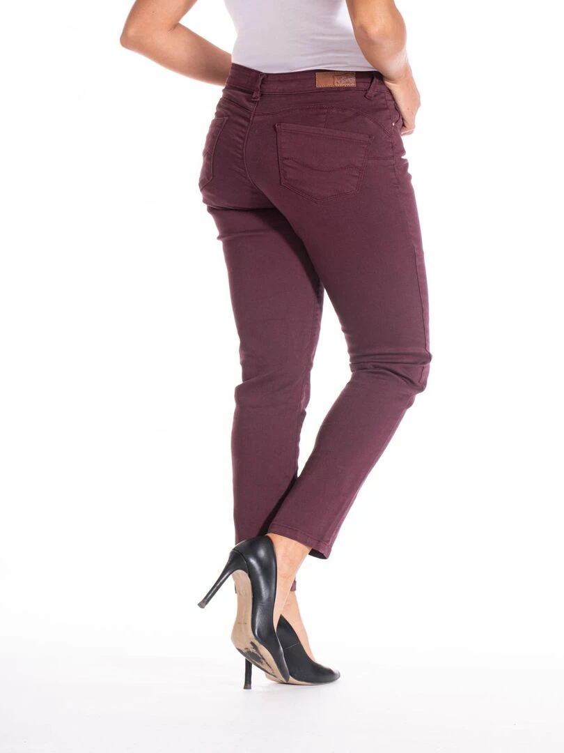 Pantalon slim à coutures push up CAPIRAZ 'Rica Lewis'   Bordeaux