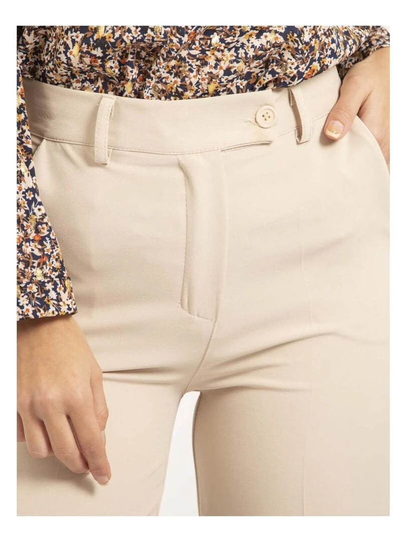 Pantalon coupe droite EMELINE   Beige