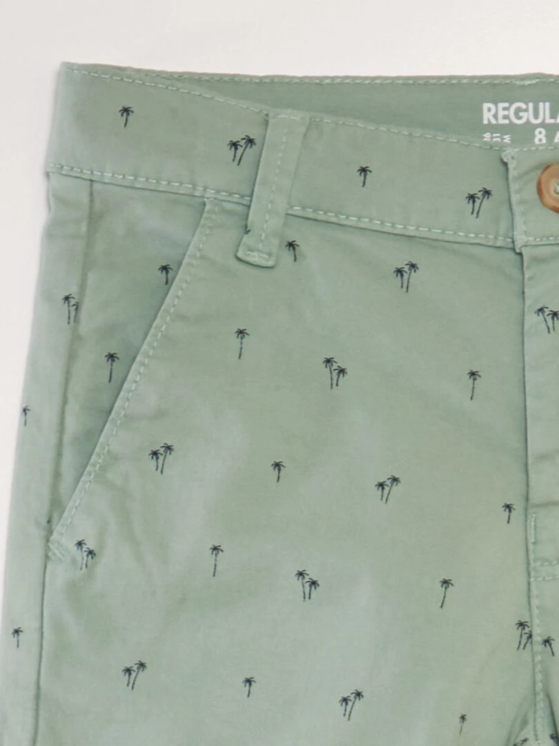 Bermuda chino droit   Vert