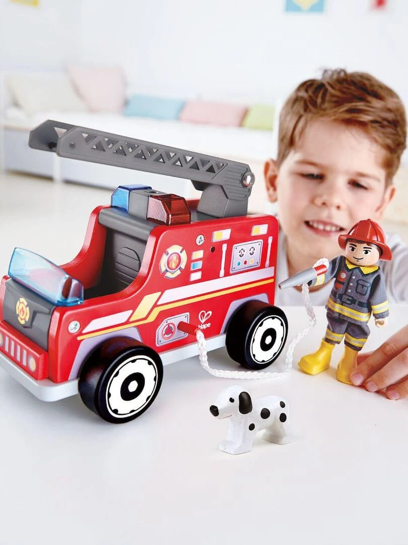 Camion De Pompiers En Bois   N/A