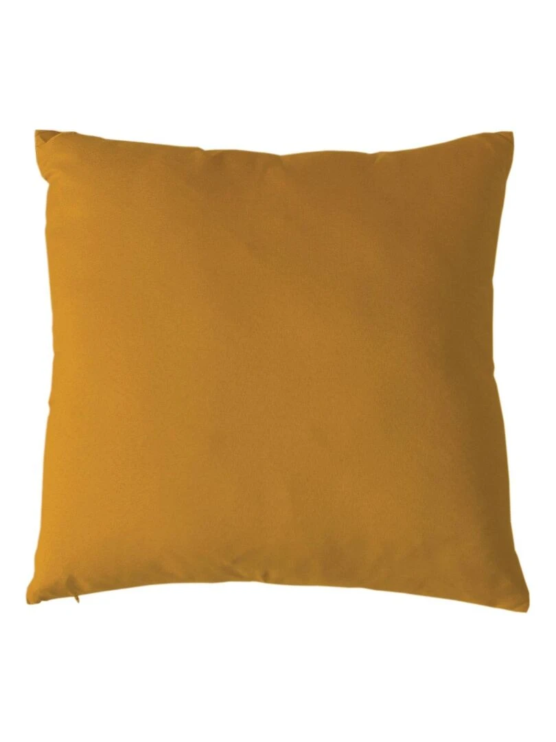 Coussin uni et déhoussable Jaune