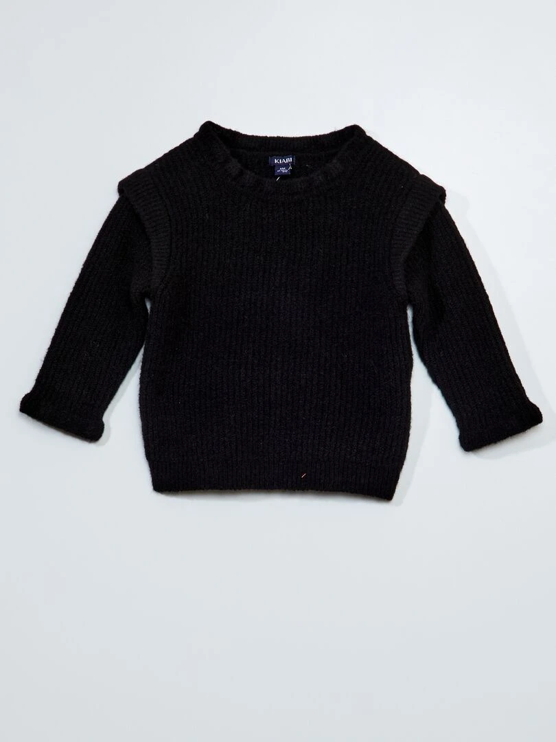 Pull en maille tricot noir