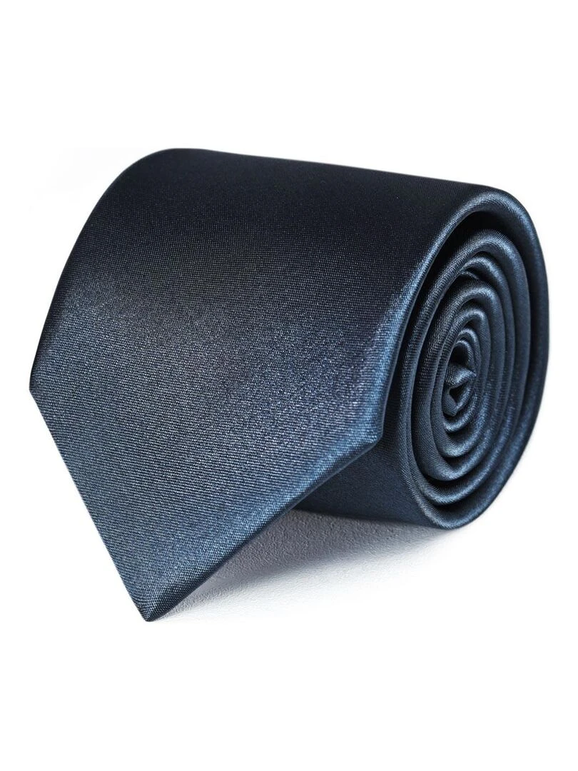 Cravate Satin Unie Fabriqué en Europe gris anthracite