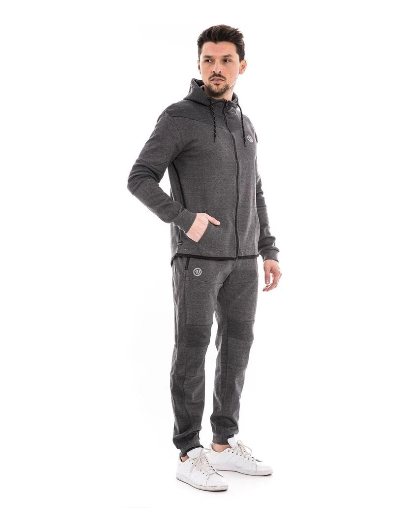 Sweat zippé capuche WOOSTER   gris anthracite