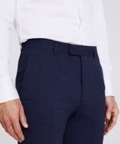 Tailored Fit Blue Flannel Trousers   Buy Online at Moss