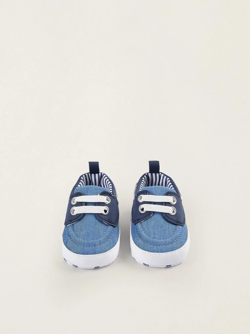 Chaussures Bateau pour Nouveau Né ATLANTIC COMPANY Bleu
