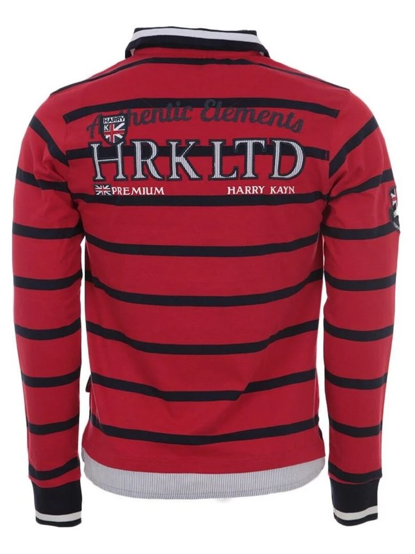 Polo manches longues homme CALAORI HARRY KAYN Rouge