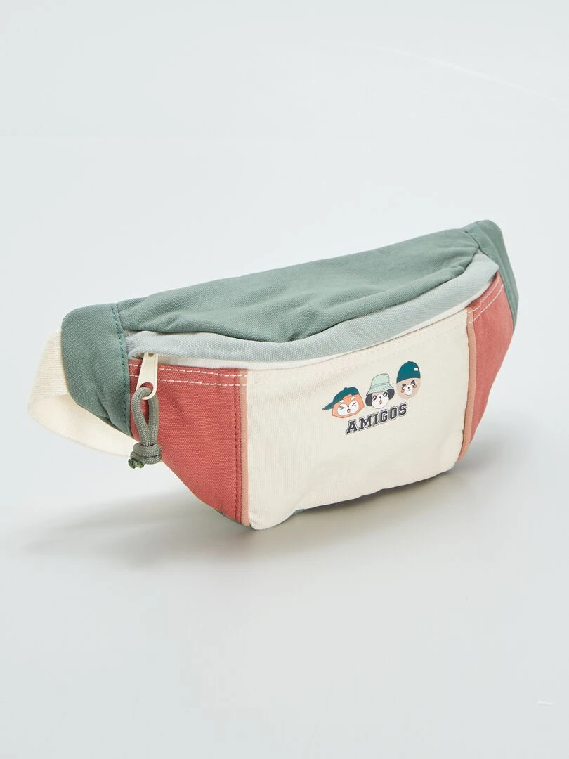 Sac banane colorblock Vert/brique