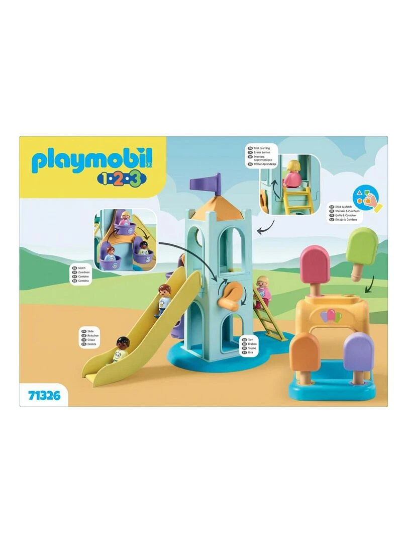 Aire de jeux avec toboggan géant 1.2.3   N/A