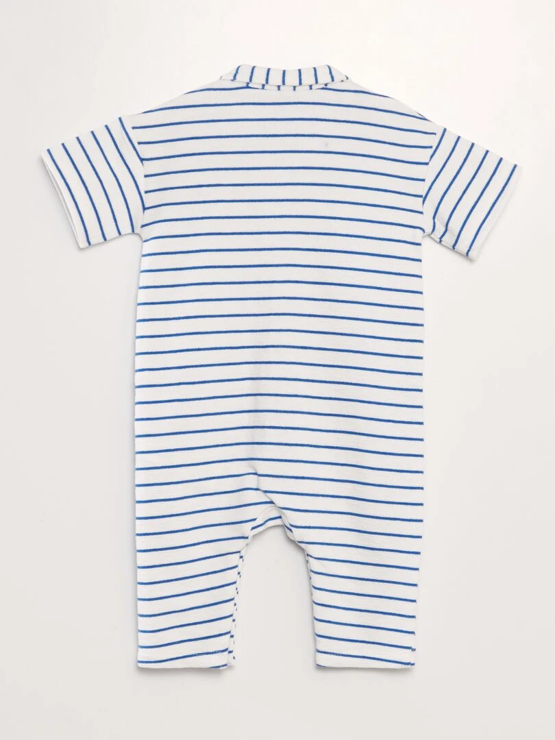 Combinaison longue en french Terry   Blanc