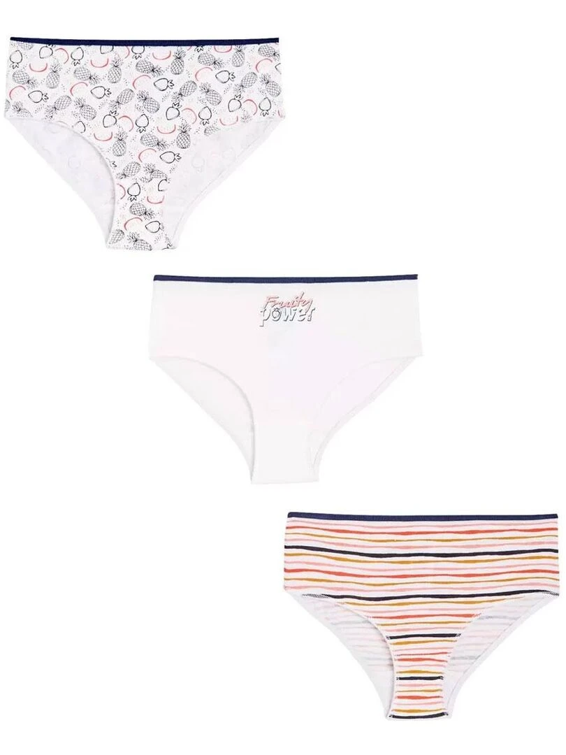Lot de 3 culottes fille Pépin Multicolore