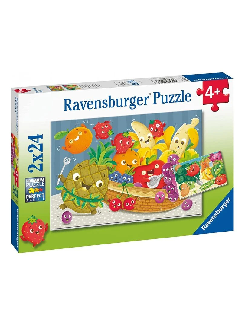 Puzzles 2x24 pièces Les petits fruits et légumes N/A
