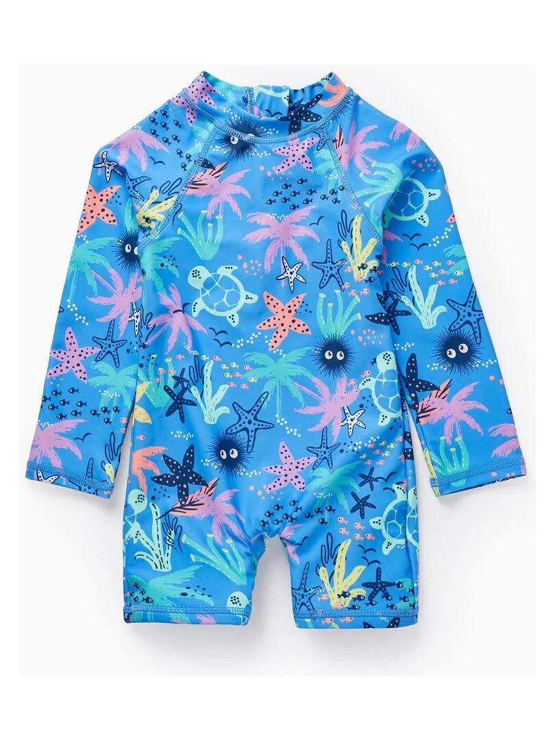 Maillot de Bain UPF80 pour Bébé Garçon 'Coraux Marins' Bleu foncé