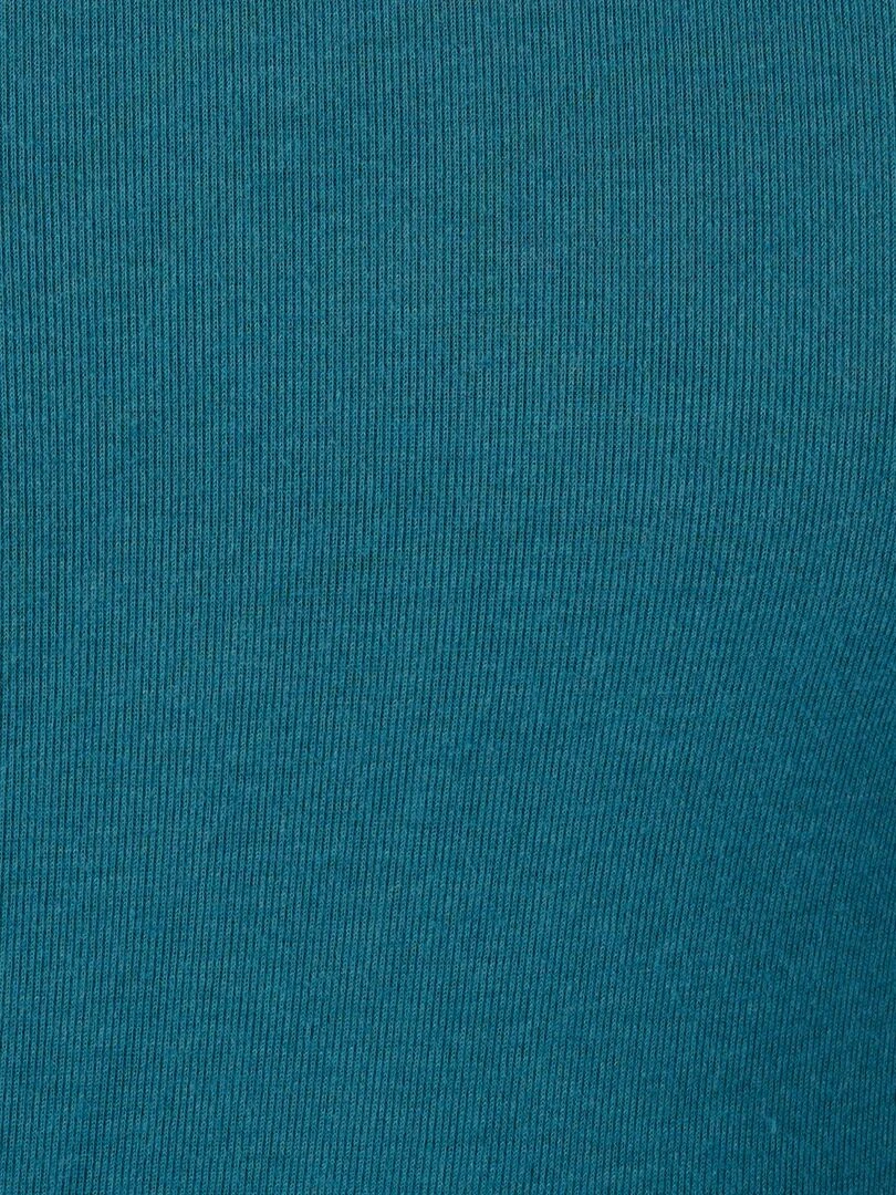 T shirt col rond manches longues fine côte Thermolactyl Sensitive   Damart   Bleu pétrole