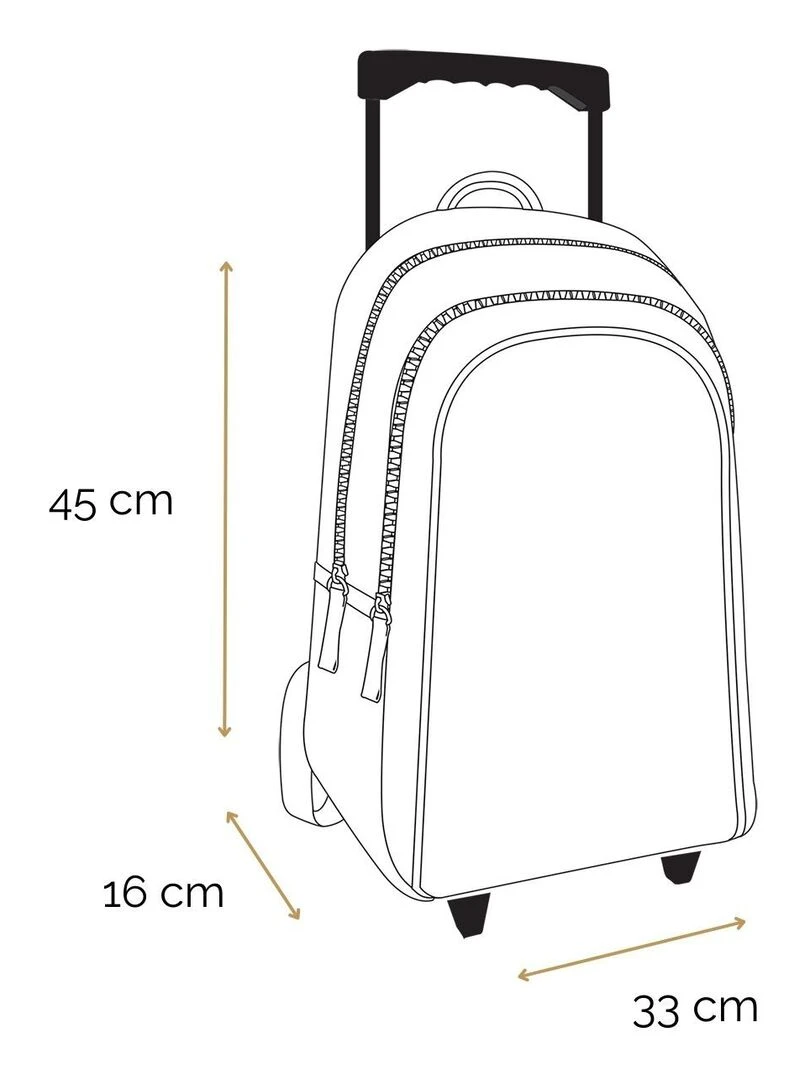 BAGTROTTER Sac à dos à roulettes Ligue 1 Football Bleu   Bleu