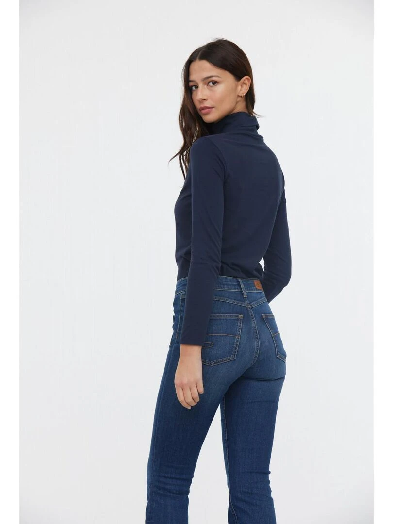 Lee Cooper   Pull manches longues coton slim ASLI   Bleu marine