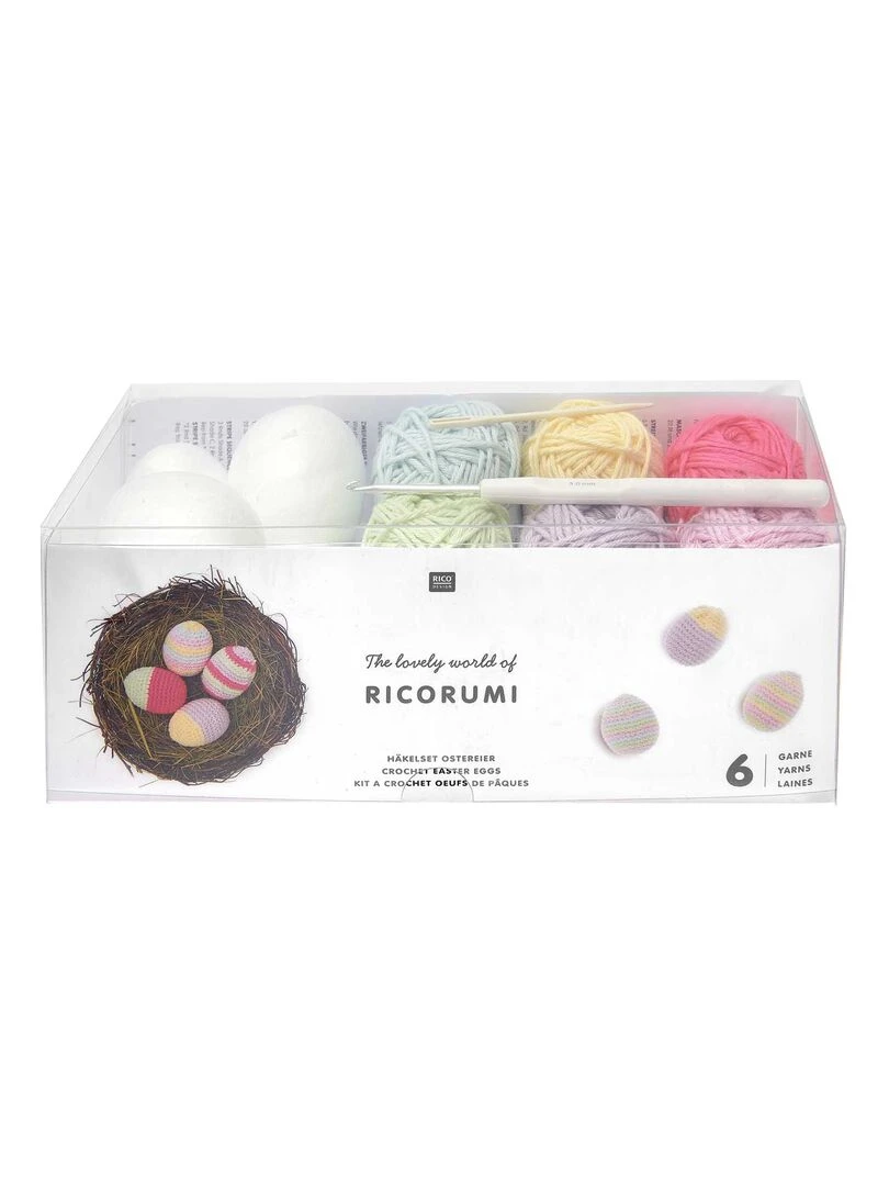 Kit Oeufs de Pâques pastel en crochet Ricorumi N/A