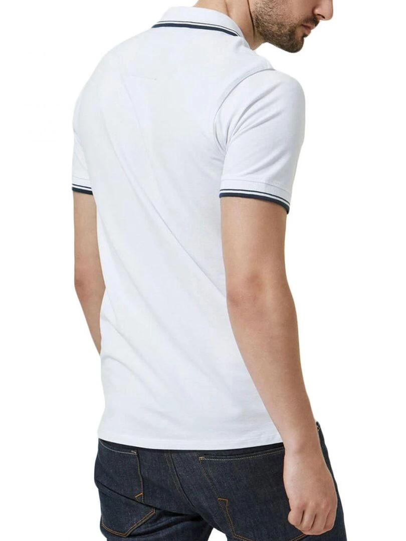 Polo manches courtes Selected Blanc Blanc