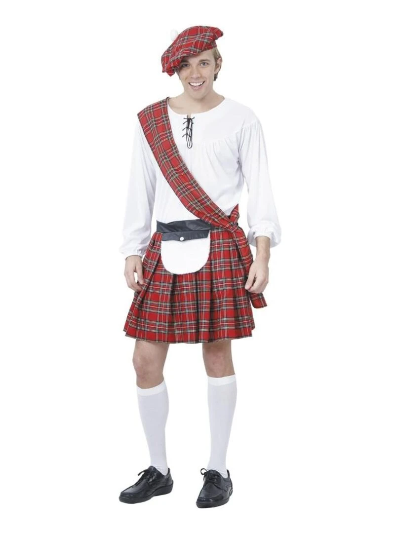 Déguisement Ecossais Homme Rouge