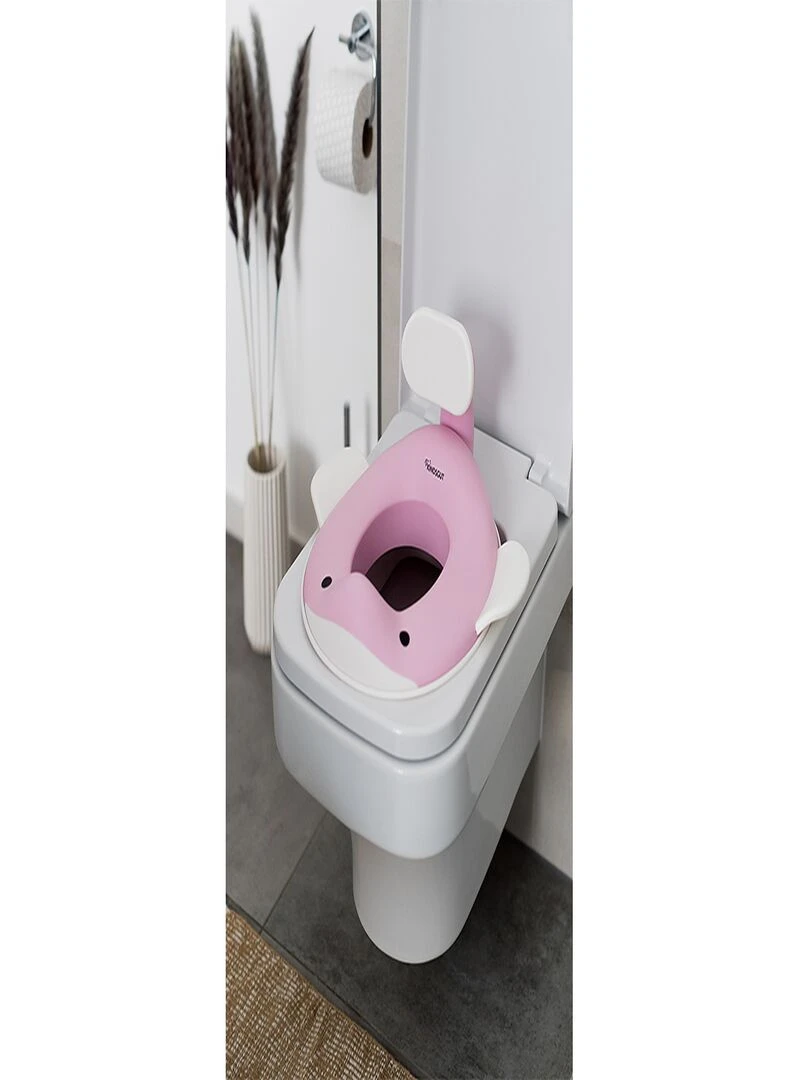 Réducteur de toilette baleine pour enfants   Rose pâle