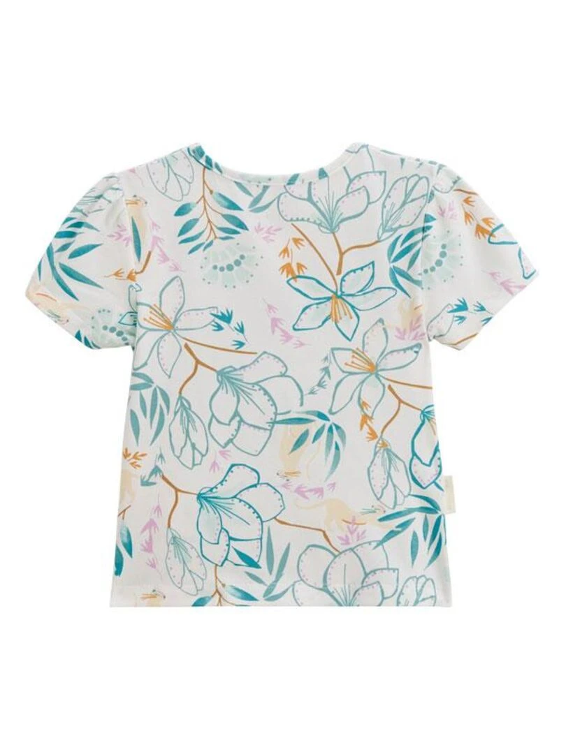 T shirt bébé à manches courtes Patroika Ecru