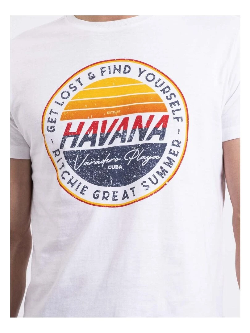 T shirt col rond NOLPIX   Blanc