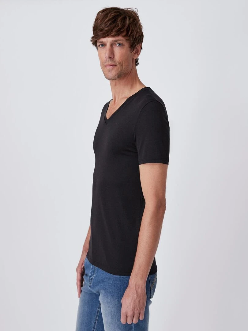 T shirt maille jersey Climatyl   Damart   Noir