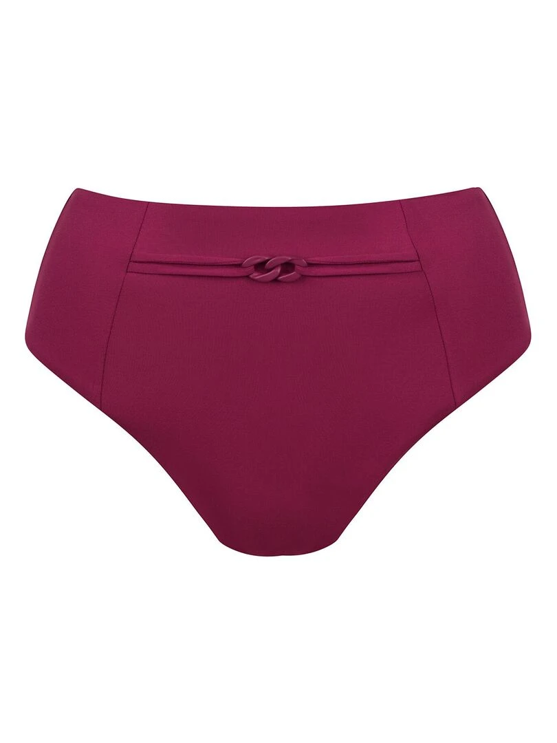 Bas maillot slip de bain échancré taille haute Palma   Violet