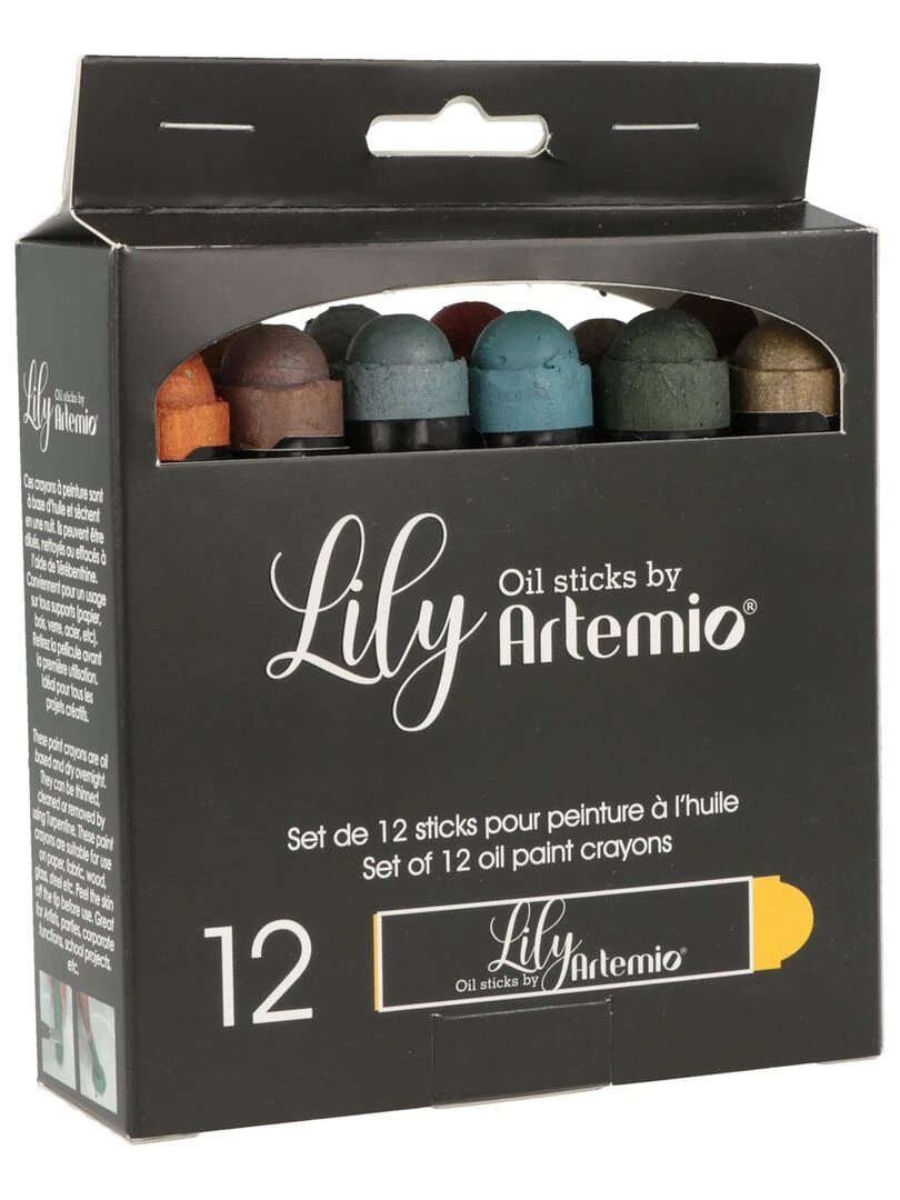 12 crayons de peinture à l'huile   Couleurs métalliques   N/A