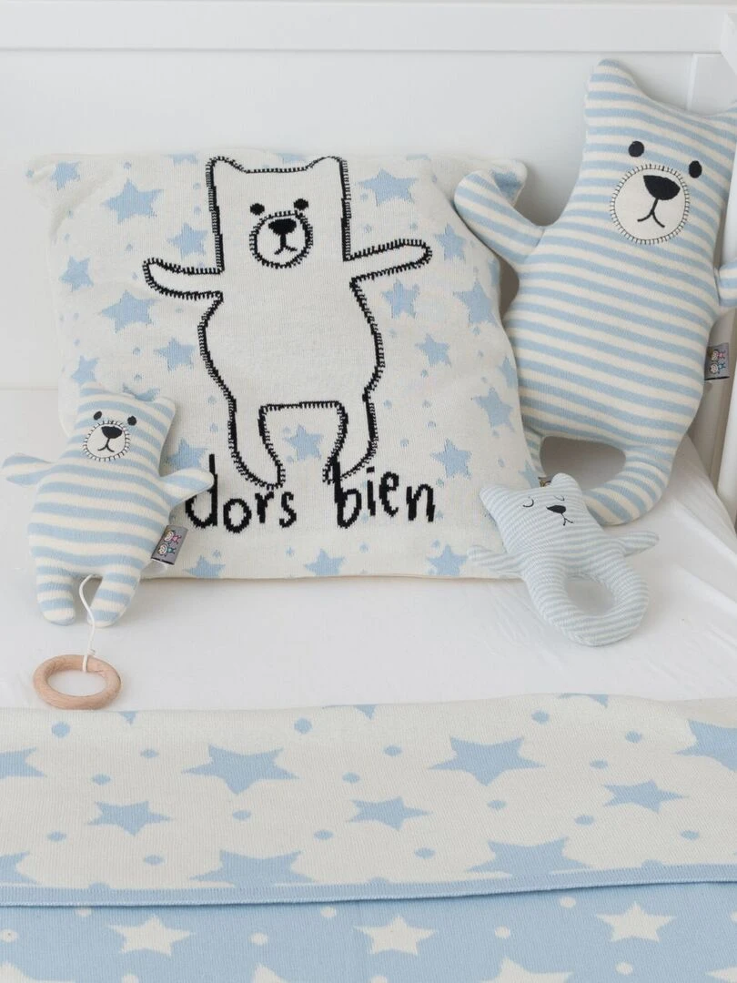 Peluche mobile musicale éveil bébé Ourson Blanc