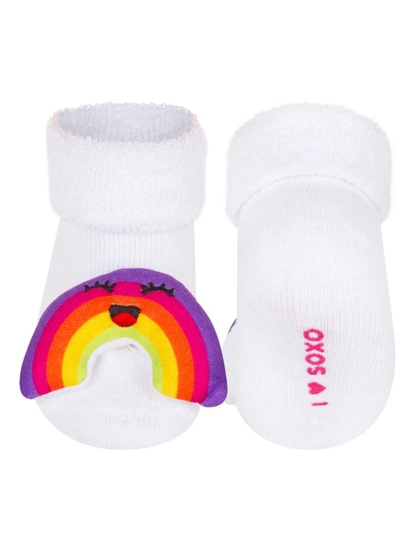 Lot de 3 paires de chaussettes d'éveil Célestine Fille Multicolore