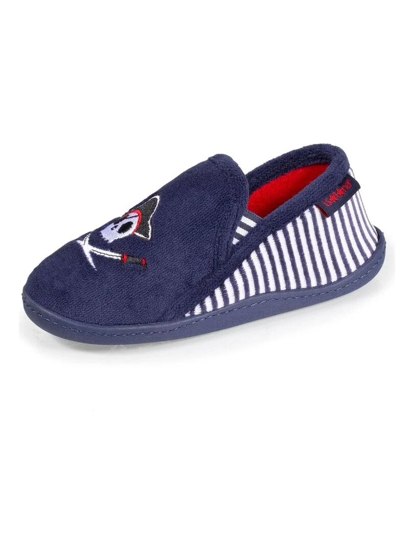 Chaussons mocassins Enfant Pirate Marine Bleu marine