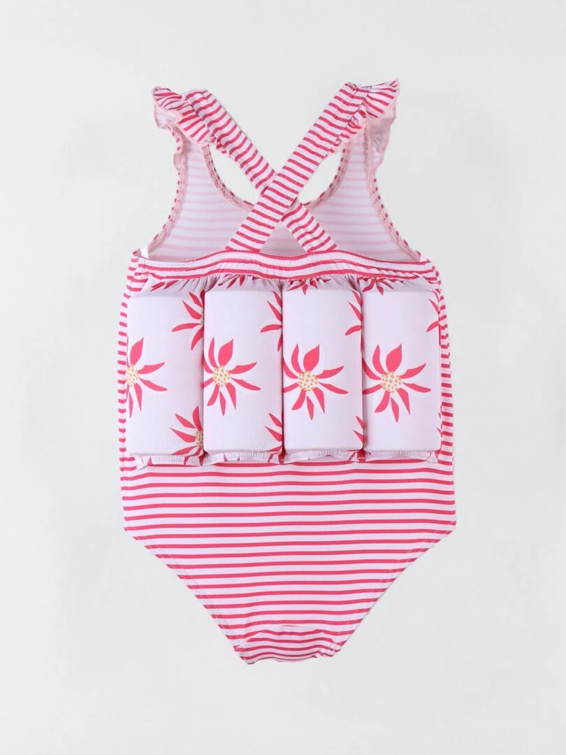 Maillot bouée fleuri  clair/rose foncé   Archimède   Rose