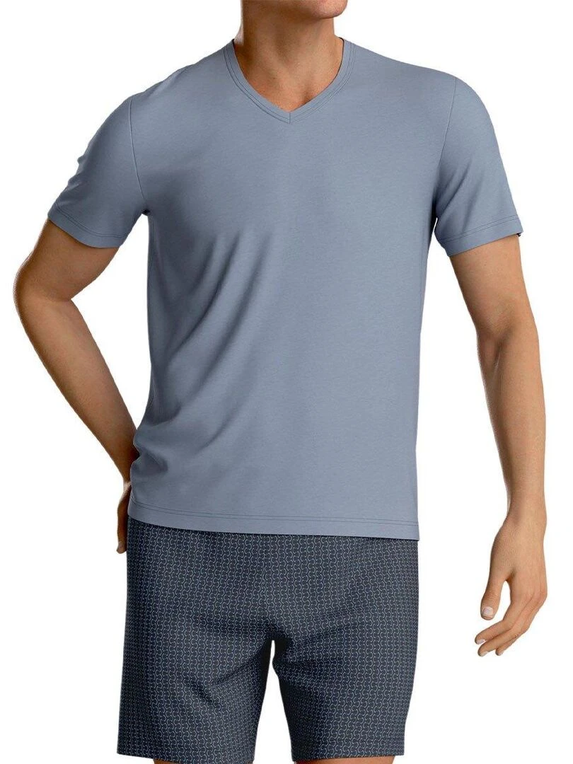 Pyjama court Action   Bleu