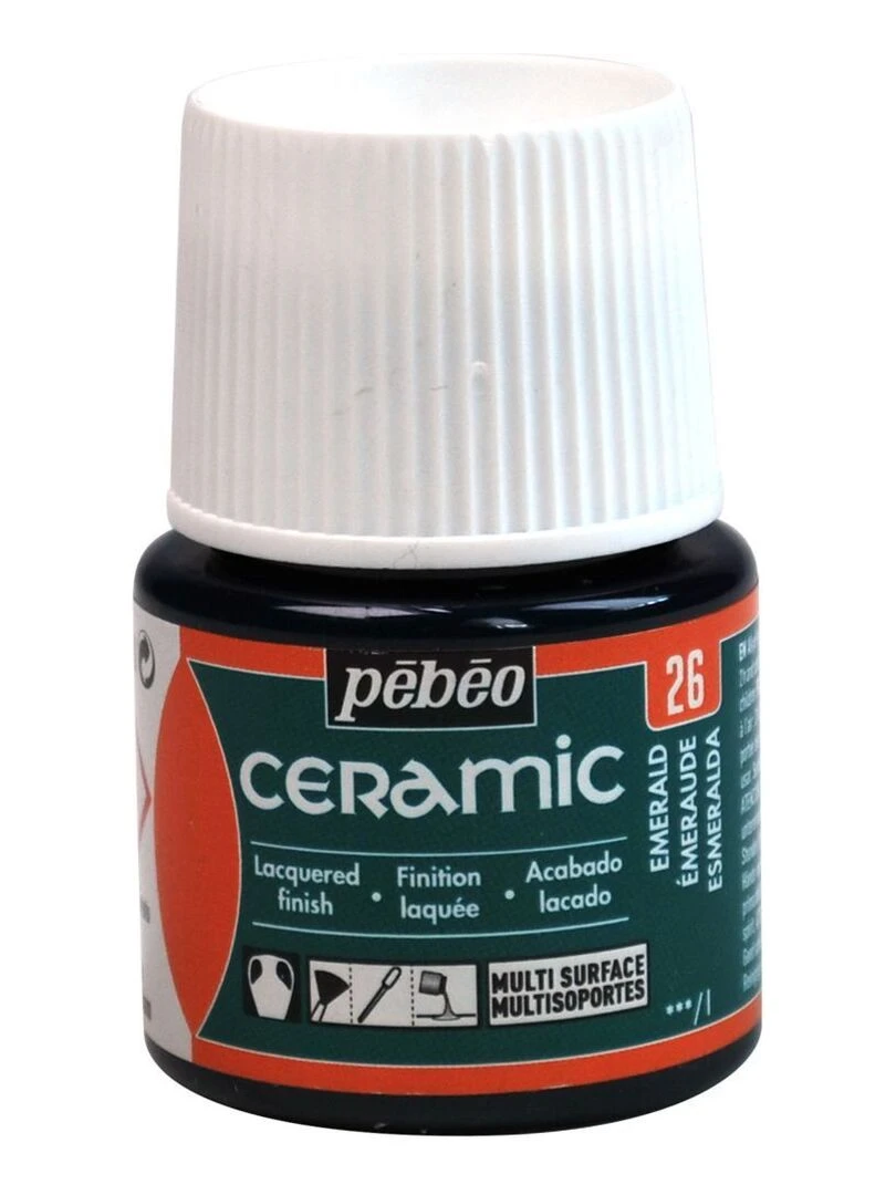 Peinture céramique et multi surfaces Emeraude 45 ml N/A
